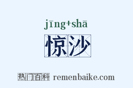 惊沙是什么意思的图片